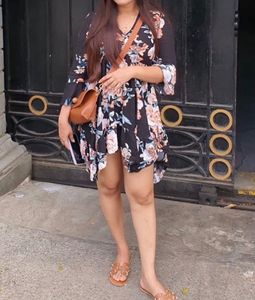 Floral Print Mini Dress
