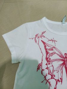 Y2k Newme Butterfly Graphic Tee