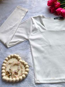 Elegant White Long Sleeve Top