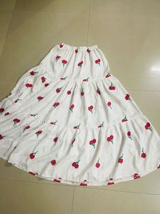Cute Cherry Print Skirt
