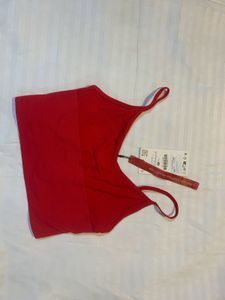 Red Seamless Crop Top