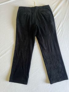 Black Courduroy Slim Fit Pants