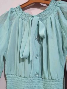 Aqua Blue Midi Dress