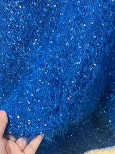 Sparkly Blue Fuzzy Sweater