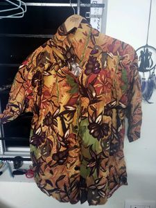 Vintage Floral Print Button-Down Shirt