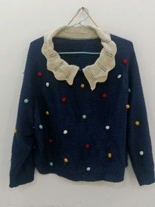 Peter pan collar with Cute Pom