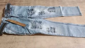 Distressed Light Wash Jeans
