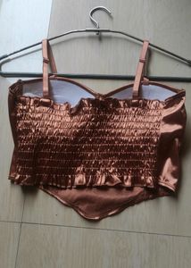 Brown Gold Corset Top.