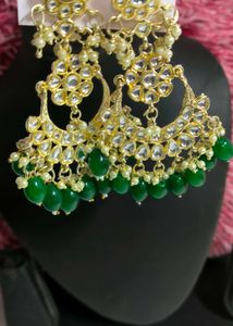 Super Green Kundan Jewelry Set