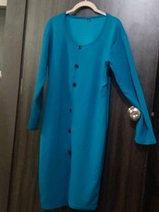 Blue Long Sleeve Dress