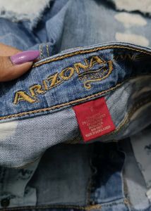 Distressed Denim Shorts