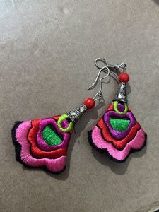 Nepali Fabric Made Earring..