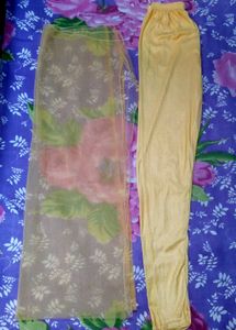 Yellow Leggings With Dupatta