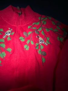 Red Bird Knit Sweater