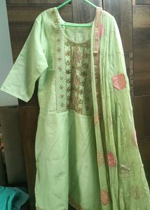 Light Green Embroidered Salwar Kameez