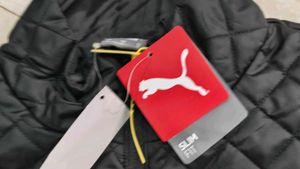 Puma Black Quilted Jacket, M Size