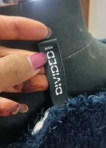 Blue Fuzzy Knit Sweater