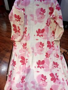Dark Pink And White Suit (44 Size)