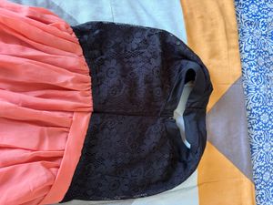 Peach &amp; Black Dress