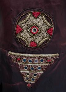 Elegant Maroon Embroidered Dress