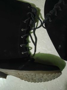 Black Lace-up Ankle Boots