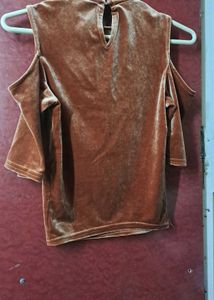 Off Shoulder Velvet Top