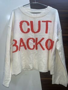 Cut Back Graphic Sweater