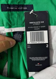 Bright green cotton shorts