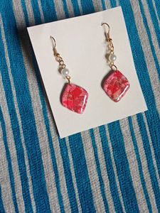 Red Diamond Earrings