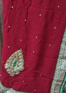 Elegant Maroon Saree