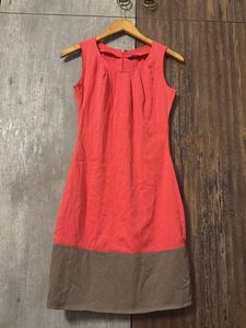 Coral Sleeveless Dress