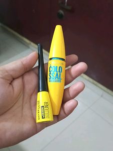eyeliner and mascara from Maybelline