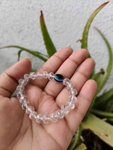 Pearl Drop Earrings + Crystal Evil Eye Bracelet✨
