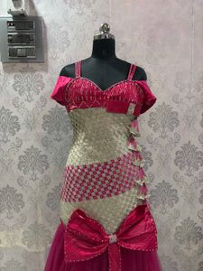 Elegant Pink Party Gown