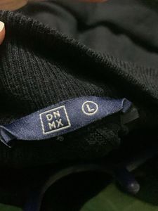 Black High Neck Fitted Sweater