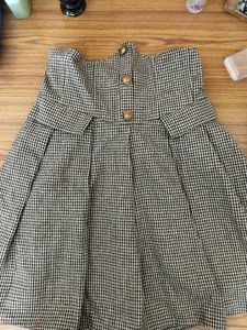 Checked High-Waisted Skirt