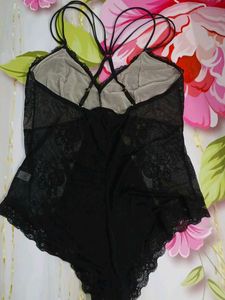 (1111)Black Lace Bodysuit