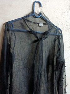 Partywear See-through Sheer Blouse Black 🖤