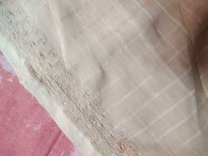 Embroided Peach Saree