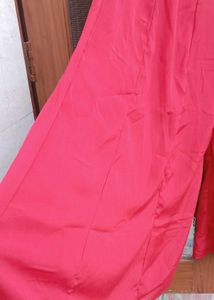 Elegant Red Kurta palazzo set with Gold Trim