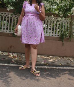 Lilac Floral Mini Dress