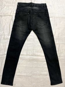 Charcoal Black Jeans Slim Fit Denim Pants