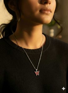 Butterfly Pendant Necklace (it's fully untouched)