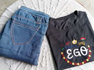 Outfit: Jeans &amp; Embroidered Tee