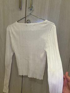 Heart Neckline Zudio White Top