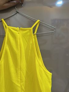 Yellow Halter Romper (size- s)