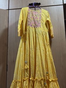 Yellow Embroidered Kurta