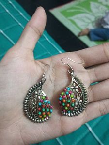 Colorful Beaded Drop Earrings
