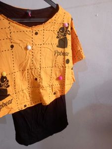 Cute Graphic Print Top