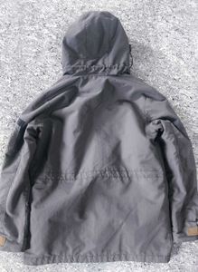 Grey Hooded Utility Jacket